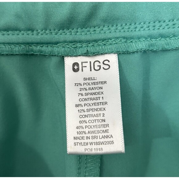 FIGS Zamora Jogger Scrub Pants Women's XL In Green Medical Uniform - Picture 3 of 5